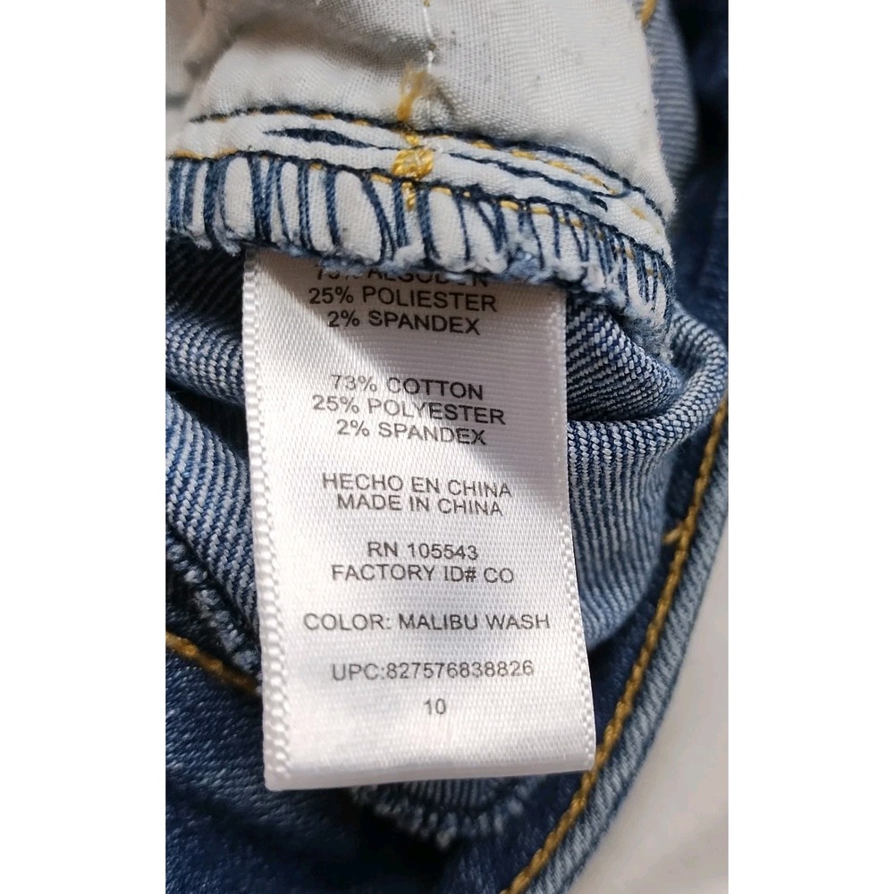 Daisy Fuentes Women's Size 10 Denim 5 Pocket Stretch Blue Jeans Straight Leg - Picture 5 of 12